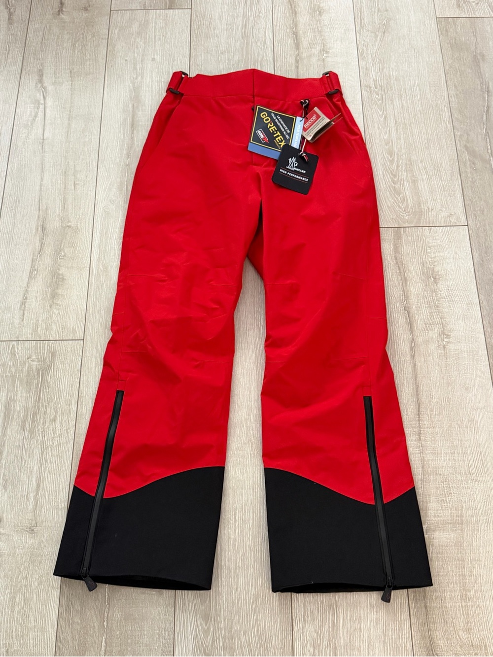 Moncler Grenoble Red and Black Gore-Tex Ski Pants men M